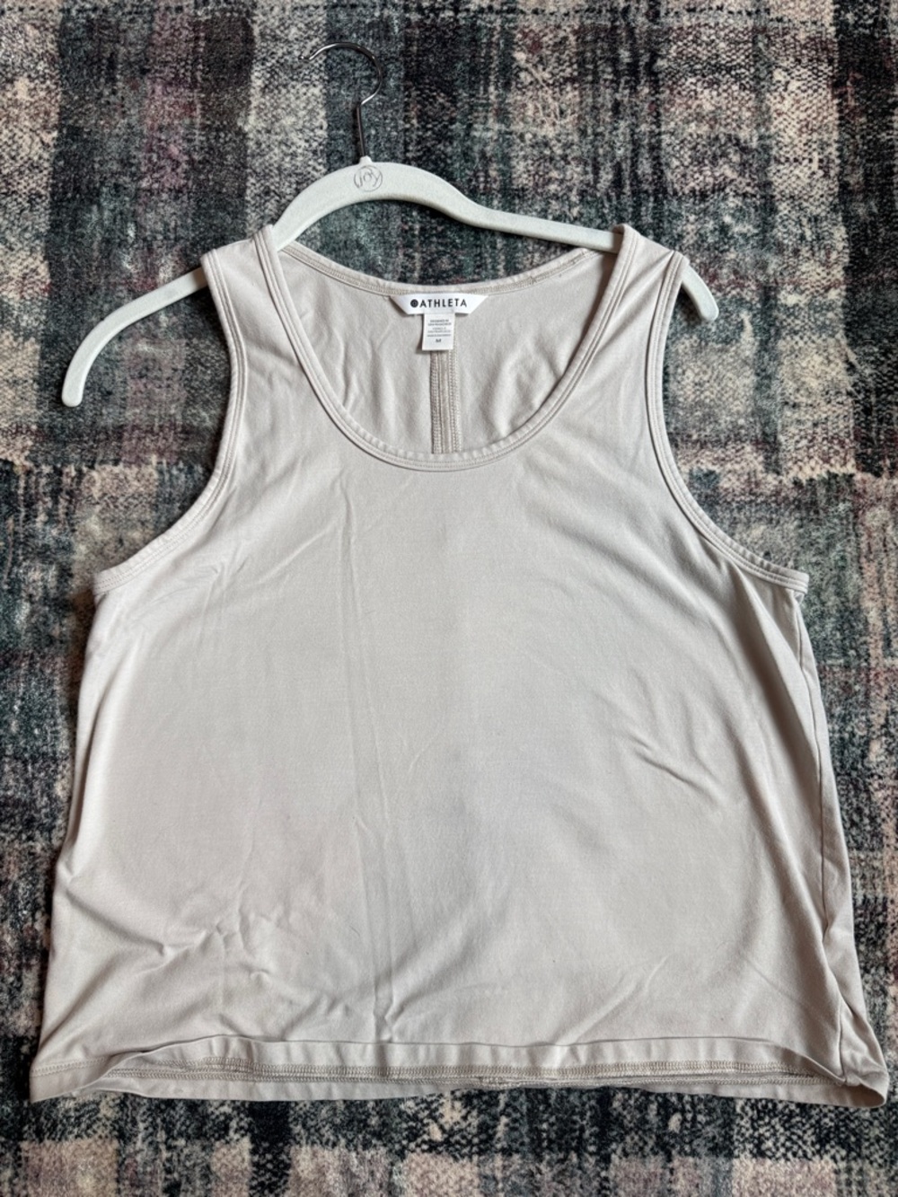 Athleta Soft Light Gray Scoop Tank